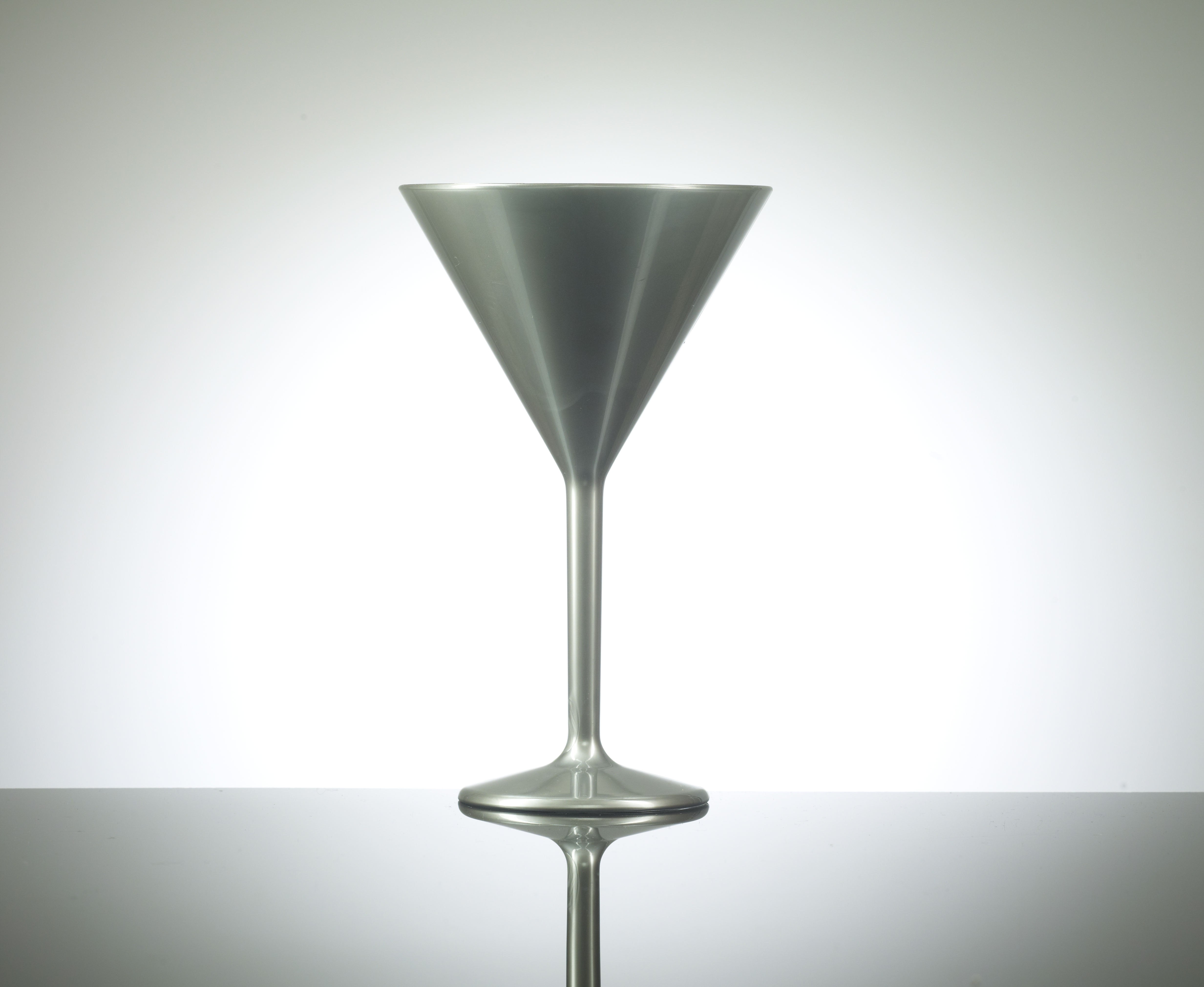 Polycarbonate Plastic Reusable Silver 7oz/200ml Cocktail Martini Glasses